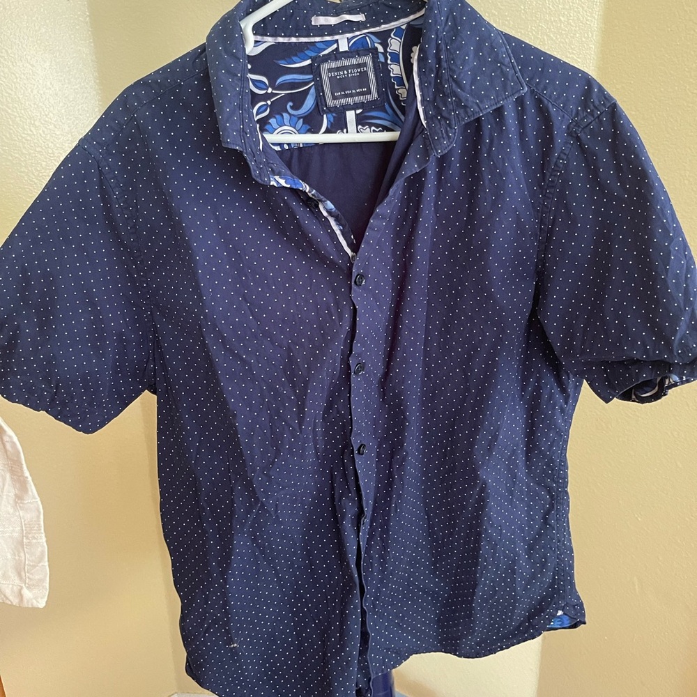 Denim and Flower - casual button up blue shirt